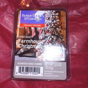 Better Homes and Gardens Vintage Farmhouse Christmas Holiday Edition Wax Cube